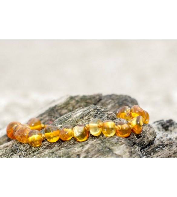 Amber Adult Bracelets Baroque Polished Honey