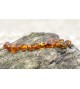 Amber Adult Bracelets Baroque Polished Cognac