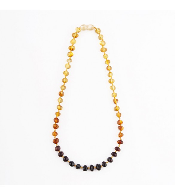 Amber baby necklace Baroque Polished Rainbow