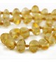 Amber Adult necklace Baroque Polished Lemon