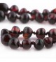 Amber Adult necklace Baroque Polished Cherry