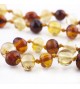 Amber Adult necklace Baroque Polished 1x1 Honey-Lemon