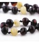 Amber Adult necklace Baroque Polished 3 Cherry-Lemon