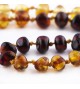 Amber Adult necklace Baroque Polished Rainbow