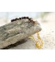 Amber Adult necklace Baroque Polished Rainbow