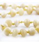 Amber Adult necklace Baroque Polished Milky