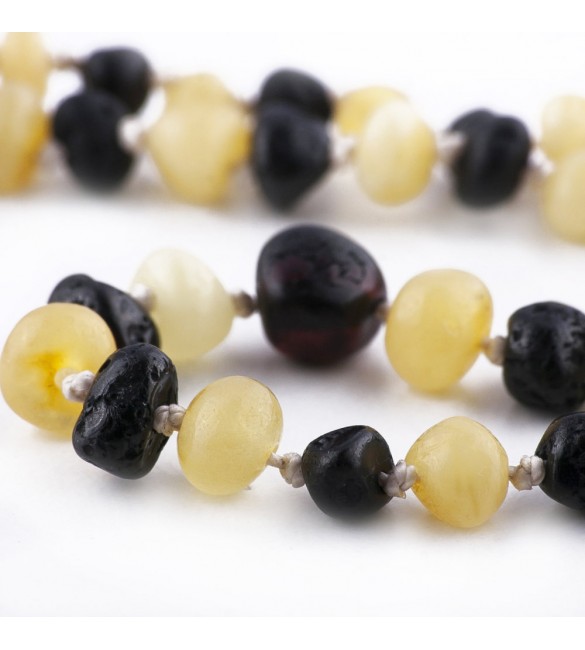 Amber Adult necklace Baroque Raw Milk-Cherry