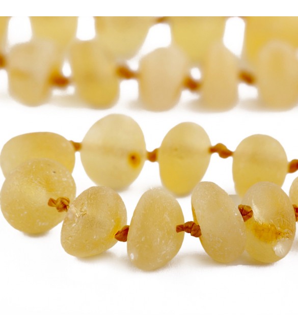 Amber Adult necklace Baroque Raw Lemon