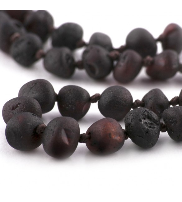 Amber Adult necklace Baroque Raw Cherry