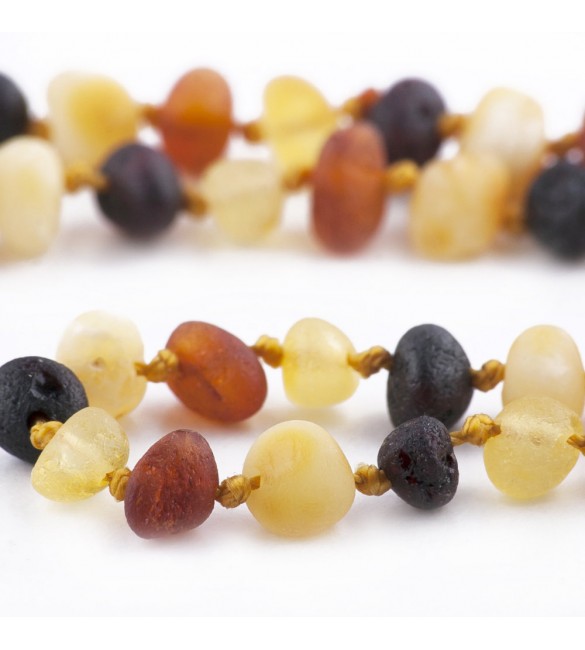 Amber Adult necklace Baroque Raw Mix