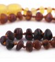 Amber Adult necklace Baroque Raw Rainbow
