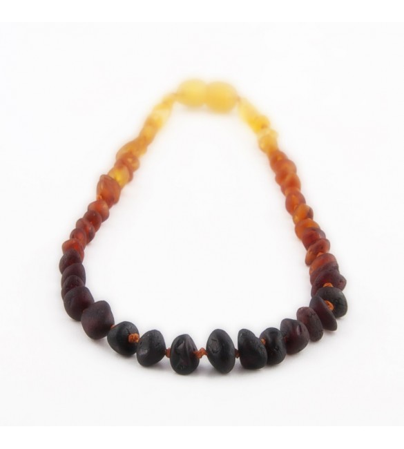 Amber Adult necklace Baroque Raw Rainbow