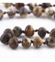 Amber Adult necklace Baroque Raw Green