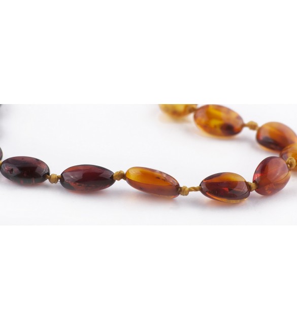 Amber baby Bracelets Bean Polished Rainbow Amber baby Bracelets Bean Polished Rainbow