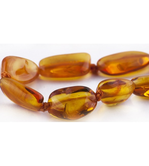 Amber Adult Bracelets Bean Polished Honey