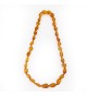 Amber Baby necklace Bean Polished Honey