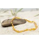 Amber Baby necklace Bean Polished Honey