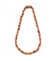 Amber Baby necklace Bean Polished Cognac