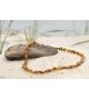 Amber Baby necklace Bean Polished Cognac
