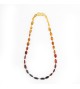 Amber Baby necklace Bean Polished Rainbow