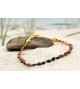 Amber Baby necklace Bean Polished Rainbow