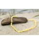 Amber Baby necklace Bean Polished Milky