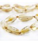 Amber Adult necklace Bean Polished Lemon