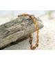 Amber Adult necklace Bean Polished Cognac