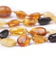 Amber Adult necklace Bean Polished Mix